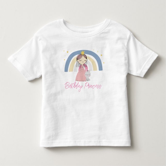 Camiseta De Bebé Fiesta de cumpleaños de la princesa cuta (Anverso)