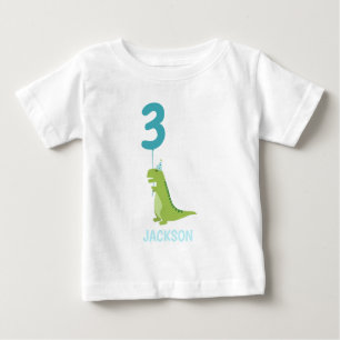 Camiseta De Bebé Fiesta de cumpleaños de los dinosaurios T-Rex