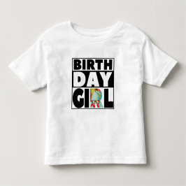 CAMISETA DE BEBÉ FIESTA DE CUMPLEAÑOS DE NIÑA PERSONALIZABLE