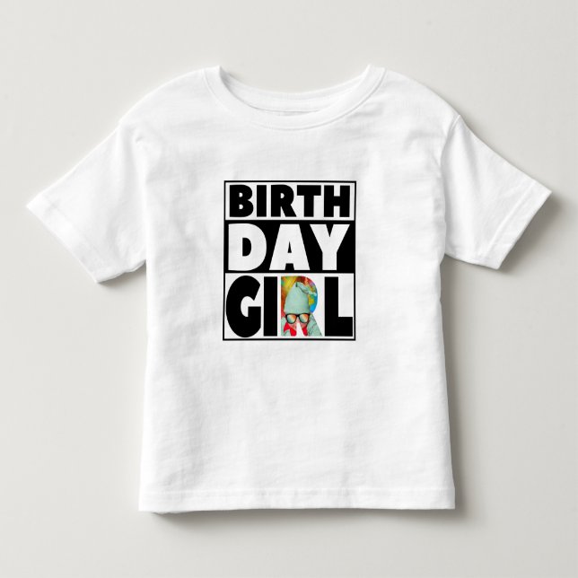 CAMISETA DE BEBÉ FIESTA DE CUMPLEAÑOS DE NIÑA PERSONALIZABLE (Anverso)