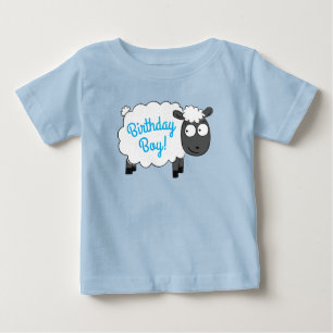 Camiseta De Bebé Fiesta de Cumpleaños de Oveja para Niño