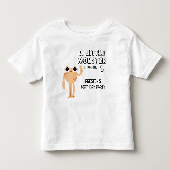 Camiseta De Bebé Fiesta de cumpleaños de pequeños monstruos para to (Anverso)