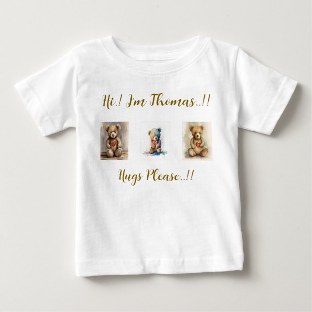 Camiseta De Bebé Fiesta de cumpleaños de Teddy Bear (Anverso)