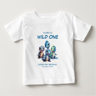 Camiseta De Bebé Fiesta de cumpleaños de un dinosaurio salvaje