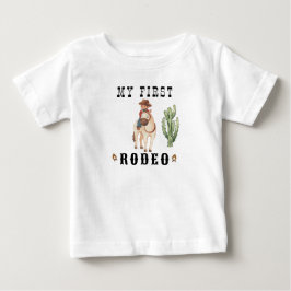 Camiseta De Bebé Fiesta de Cumpleaños de Vaquero Rodeo