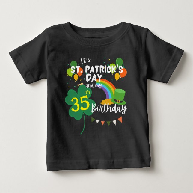 Camiseta De Bebé Fiesta de cumpleaños del amante de San Patricio (Anverso)