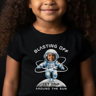 Camiseta De Bebé Fiesta de Cumpleaños del Astronauta 1er Viaje Alre