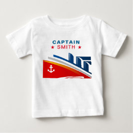 Camiseta De Bebé Fiesta de Cumpleaños del Capitán del Barco Náutico