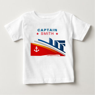 Camiseta De Bebé Fiesta de Cumpleaños del Capitán del Barco Náutico