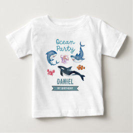 Camiseta De Bebé Fiesta de Cumpleaños del Océano