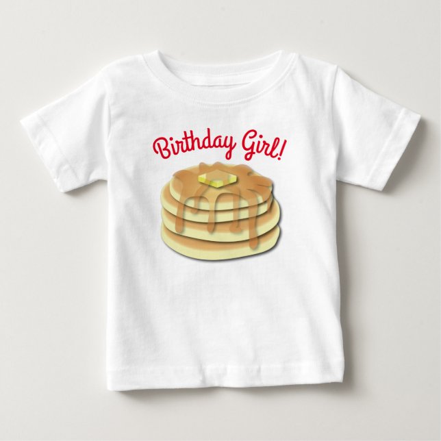 Camiseta De Bebé Fiesta de cumpleaños del panqueque (Anverso)