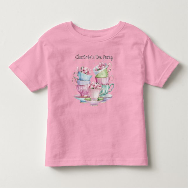Camiseta De Bebé Fiesta de cumpleaños elegante para dos de té (Anverso)