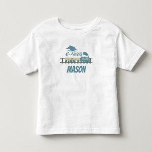 Camiseta De Bebé Fiesta de cumpleaños infantil Tren Retro Terroso