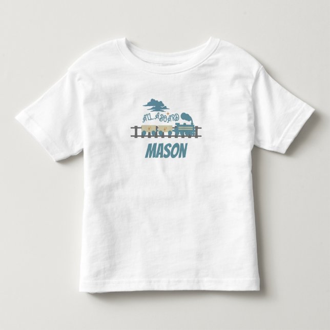 Camiseta De Bebé Fiesta de cumpleaños infantil Tren Retro Terroso (Anverso)