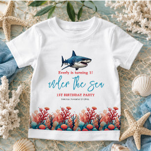 Camiseta De Bebé Fiesta de cumpleaños número 1 Bajo el Mar
