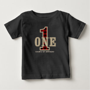 Camiseta De Bebé Fiesta de Cumpleaños número 1 con temática de Cuad