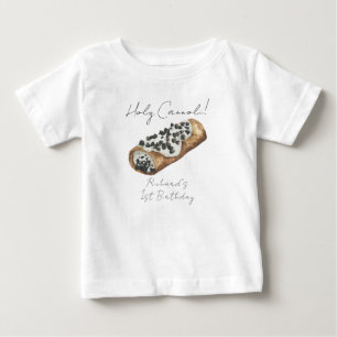 Camiseta De Bebé Fiesta de cumpleaños número 1 de Cannoli acuarela