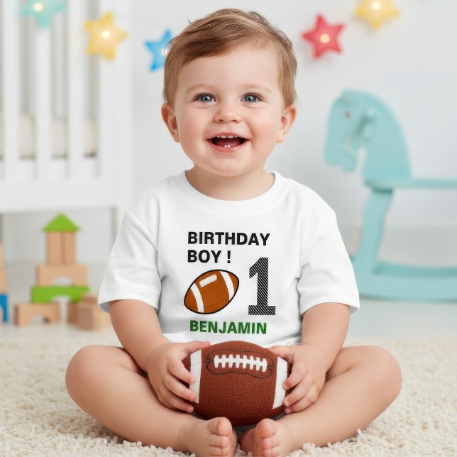 Camiseta De Bebé Fiesta de cumpleaños número 1 de fútbol (Subido por el creador)