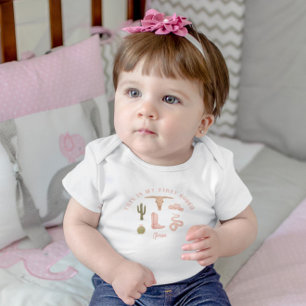 Camiseta De Bebé Fiesta de cumpleaños número 1 de vaquera Primer ro