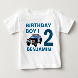 Camiseta De Bebé Fiesta de cumpleaños número 2 del coche de policía