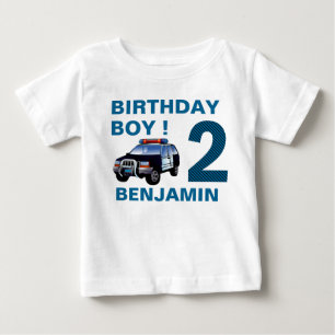 Camiseta De Bebé Fiesta de cumpleaños número 2 del coche de policía