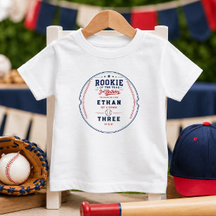 Camiseta De Bebé Fiesta de cumpleaños número 3 de béisbol Novato de