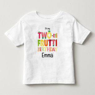 Camiseta De Bebé Fiesta de cumpleaños número dos de Two-tti Frutti 
