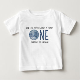 Camiseta De Bebé Fiesta de cumpleaños número uno con bola de discot