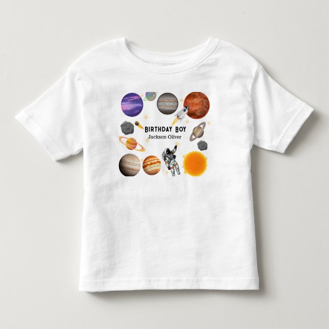 Camiseta De Bebé Fiesta de cumpleaños número uno del astronauta esp (Anverso)