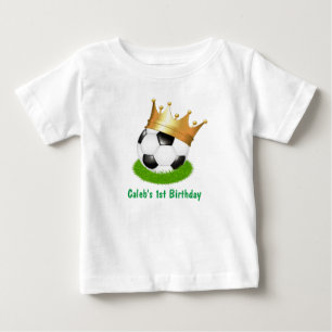 Camiseta De Bebé Fiesta de Cumpleaños Personalizada del Futbolista 