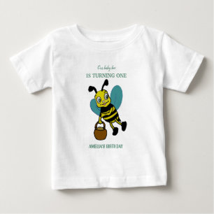 Camiseta De Bebé Fiesta de cumpleaños personalizada del primer año 