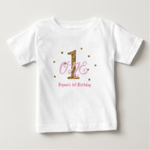 Camiseta De Bebé Fiesta de cumpleaños personalizada para niñas Pink