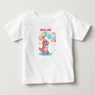 Camiseta De Bebé Fiesta de cumpleaños Pink Dino Gráfico