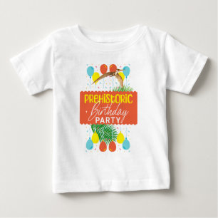 Camiseta De Bebé Fiesta de cumpleaños prehistórico de Pterodáctilo
