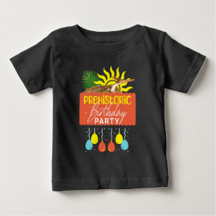 Camiseta De Bebé Fiesta de Cumpleaños Prehistórico de Pterodáctilo
