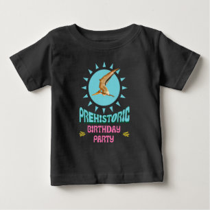 Camiseta De Bebé Fiesta de Cumpleaños Prehistórico Pterodáctilo Din