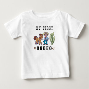 Camiseta De Bebé Fiesta de Cumpleaños Rodeo Vaquero