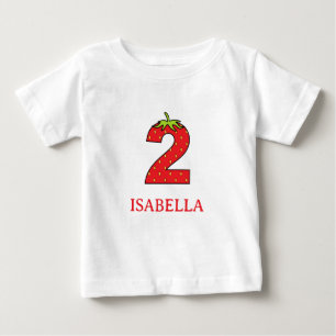 Camiseta De Bebé Fiesta de cumpleaños tema de fresa 2 años