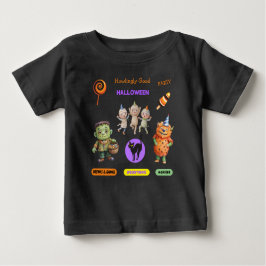Camiseta De Bebé Fiesta de disfraces de Halloween monstruos diversi