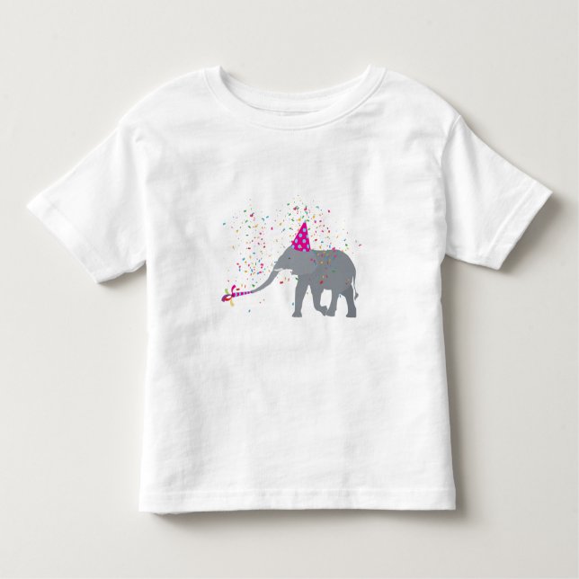 Camiseta De Bebé Fiesta de Elefantes - Animales Divirtiéndose (Anverso)