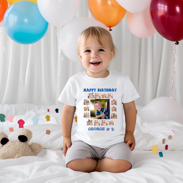 Camiseta De Bebé Fiesta de foto para bebés Tema de cumpleaños (Subido por el creador)