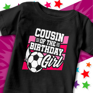 Camiseta De Bebé Fiesta de Fútbol de Niños Prima de la Cumpleañera