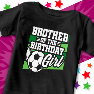Camiseta De Bebé Fiesta de Fútbol Hermano de la Cumpleañera