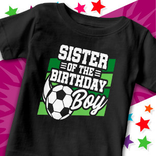 Camiseta De Bebé Fiesta de fútbol infantil hermana de niño cumpleañ