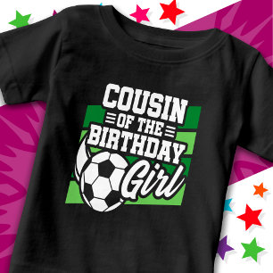 Camiseta De Bebé Fiesta de Fútbol para Niños Prima de la Cumpleañer