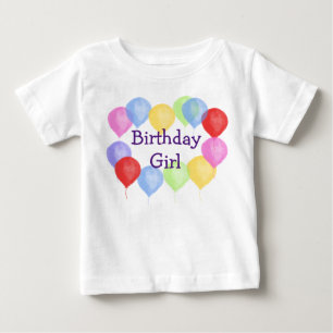 Camiseta De Bebé Fiesta de globos de cumpleaños personalizados