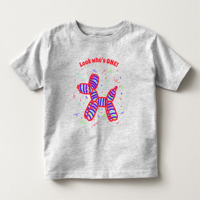 Camiseta De Bebé Fiesta de perro de globo personalizada (Anverso)