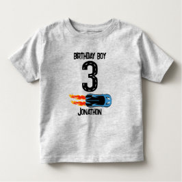 Camiseta De Bebé Fiesta de tercer cumpleaños de Racecar personaliza