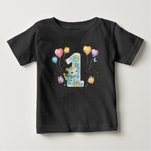 Camiseta De Bebé Fiesta del Dragón Mágico: Cumple un Año el Bebé