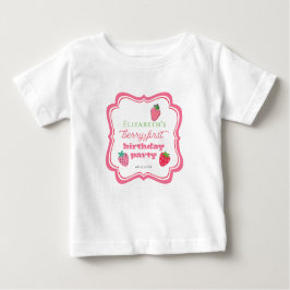 Camiseta De Bebé Fiesta del primer cumpleaños de Strawberries Chica